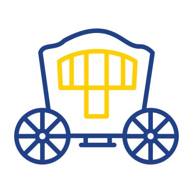 Carriage düz simgesinin vektör illüstrasyonu