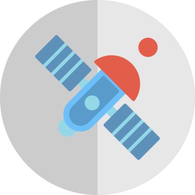 uydu simgesi, vektör illüstrasyonu basit tasarım