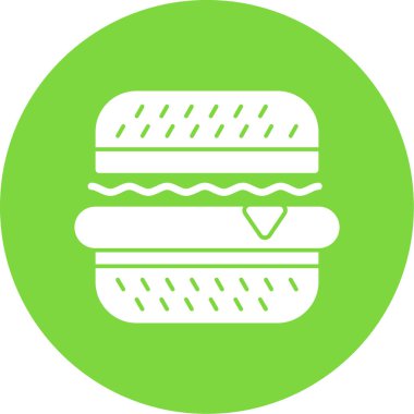 hamburger. Web simgesi basit illüstrasyon