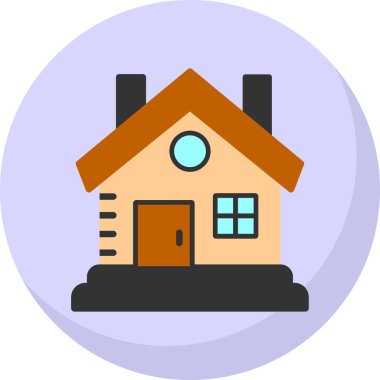 Kabin vektör simgesi modern basit illüstrasyon 