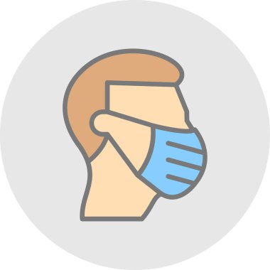 İnsan yüz simgesi vektör illüstrasyonu