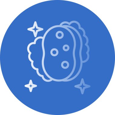 Sünger simgesinin vektör illüstrasyonu 