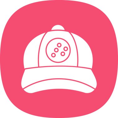 Beyzbol şapkası. Web simgesi basit illüstrasyon               