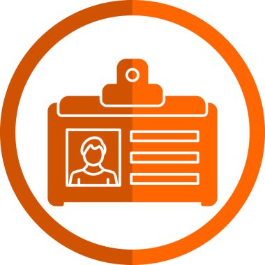 Kimlik kartı web simgesi, vektör illüstrasyonu 