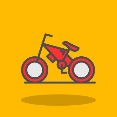 Bisiklet yassı simgesinin vektör illüstrasyonu