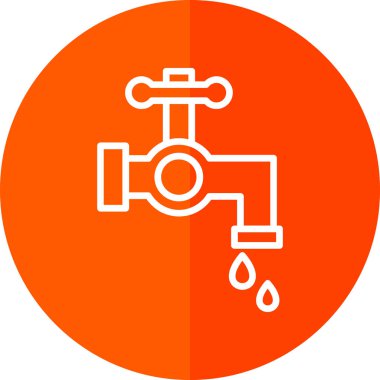 Musluk simgesi izole edilmiş vektör illüstrasyonu  