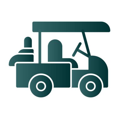 forklift vektör simgesi. düz tasarım çizimi beyaz arkaplanda izole edildi.