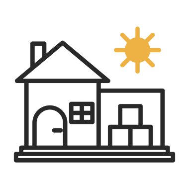 ev web simgesi, vektör illüstrasyonu 