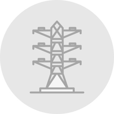 Yüksek voltaj sembollü elektrik direği.