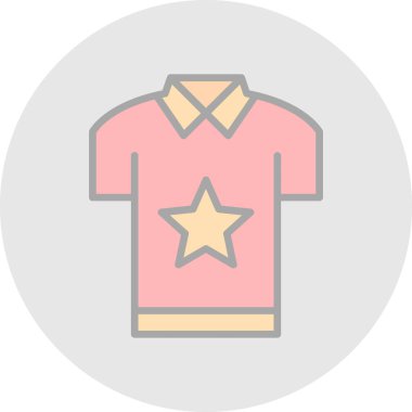 T-Shirt simgesi, basit vektör çizim 