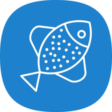 balık simgesi, vektör illüstrasyonu basit tasarım