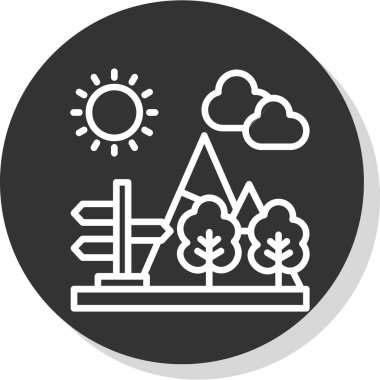 vector illustration of a forest icon