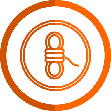 İp düz simgesinin vektör illüstrasyonu