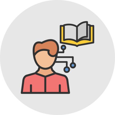 Kitap. Web simgesi basit illüstrasyon