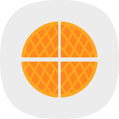 waffle düz vektör simgesi 