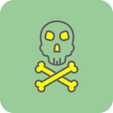 kafatası vektör simgesi modern basit tasarım çizimi