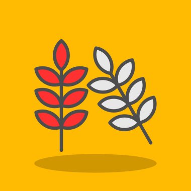 Buğday simgesi, vektör illüstrasyonu basit tasarım