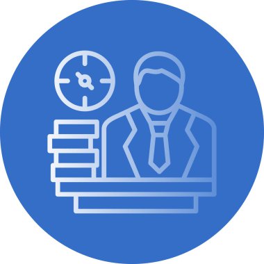 İş ve modern simgenin vektör illüstrasyonu