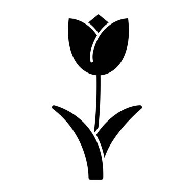 Lale çiçek simgesinin vektör illüstrasyonu
