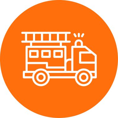 İtfaiye aracı web vektör simgesi 