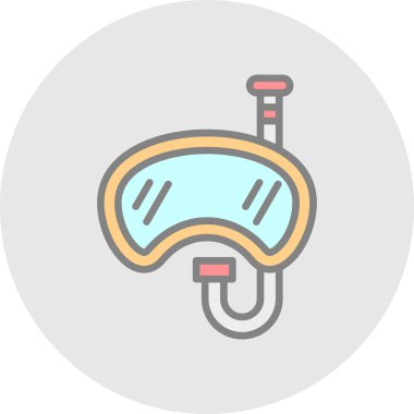 Bir aqualung simgesinin vektör çizimi