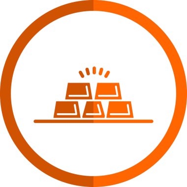 altın çubuk simgesi, vektör illüstrasyonu basit tasarım