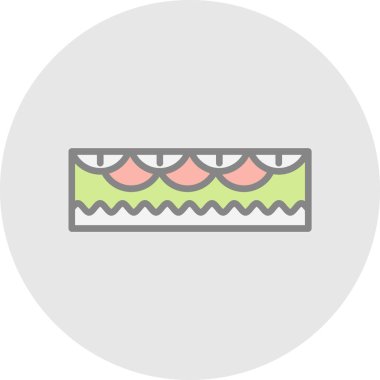 Sandviç düz vektör simgesi