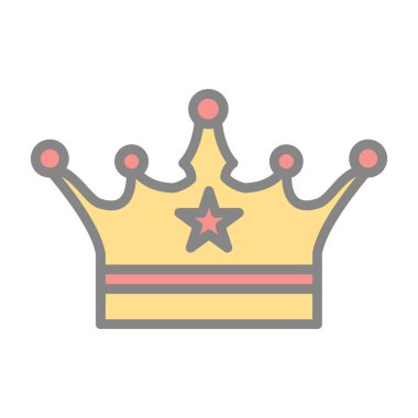 Taç ikonu. vektör illüstrasyonu 