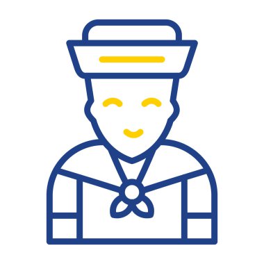 Denizci. Web simgesi basit illüstrasyon