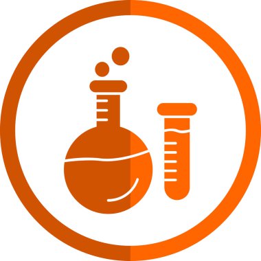 Vektör laboratuvar ikonu, vektör illüstrasyonu. Kimya konsepti                  