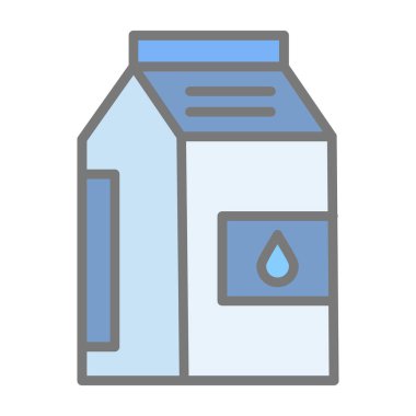 Süt düzlüğü simgesi, vektör illüstrasyonu