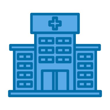 Hastane web simgesi basit illüstrasyon 