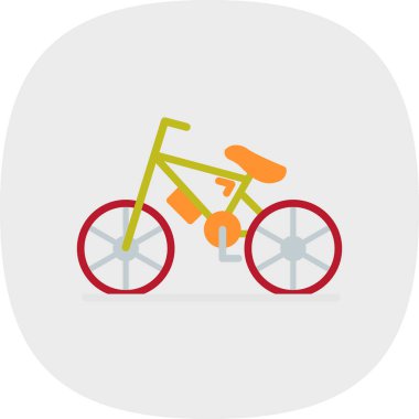 Bisiklet yassı simgesinin vektör illüstrasyonu