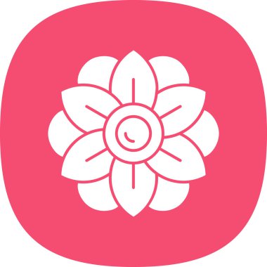 Çiçek. Web simgesi basit illüstrasyon