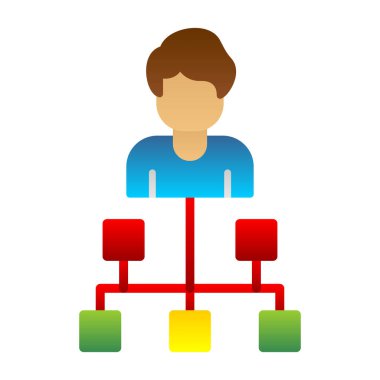 Yönetimin düz simgesinin vektör illüstrasyonu 