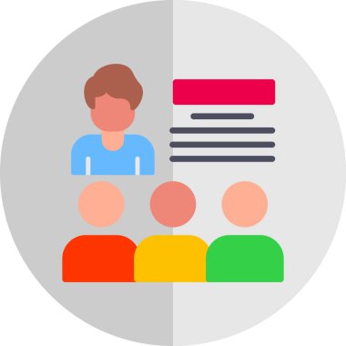 Ofisteki insanların vektör çizimi.