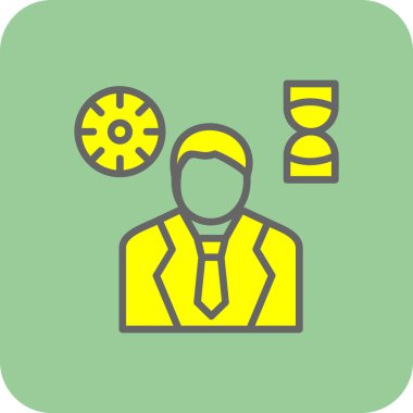 İş adamı simgesi vektör illüstrasyonu