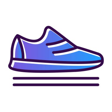 spor ayakkabısı ikon vektör illüstrasyonu 