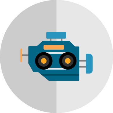 motor simgesi, vektör illüstrasyonu basit tasarım