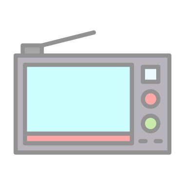 televizyon web simgesi vektör illüstrasyonu