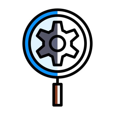 Büyütme cam simgesi vektör illüstrasyonu 