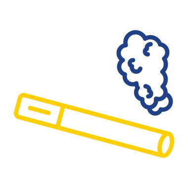 Basit sigara içen vektör simgesi tasarımı