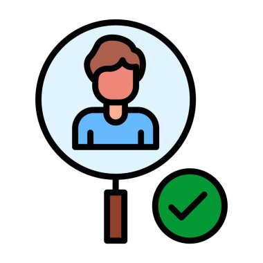 adam arama vektör illüstrasyonu