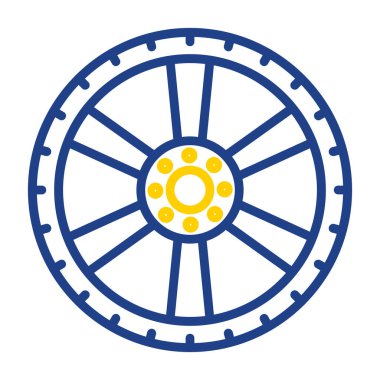 tekerlek vektör çizgisi simgesi