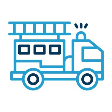 İtfaiye aracı web vektör simgesi 