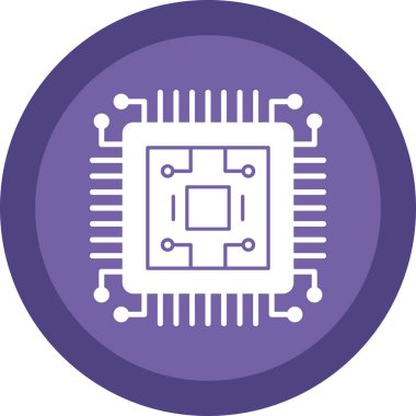 çip simgesi, vektör illüstrasyonu basit tasarım