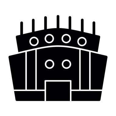 Fabrika oluşturma simgesi, vektör illüstrasyonu