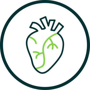 İnsan kalbi simgesi, vektör illüstrasyonu basit tasarım