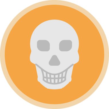 Kafatası. Web simgesi basit illüstrasyon