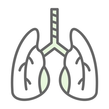 akciğerler web simgesi basit illüstrasyon 